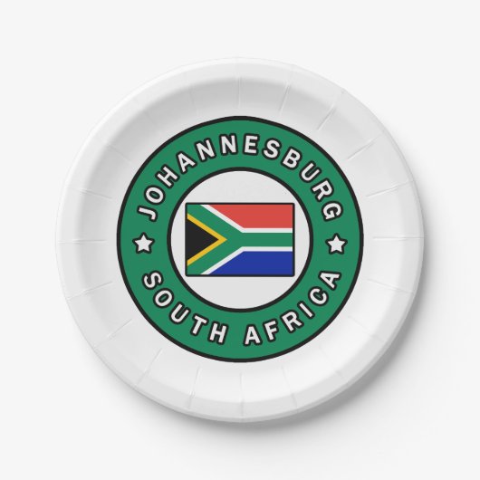 Johannesburg Südafrika Pappteller (Vorderseite)