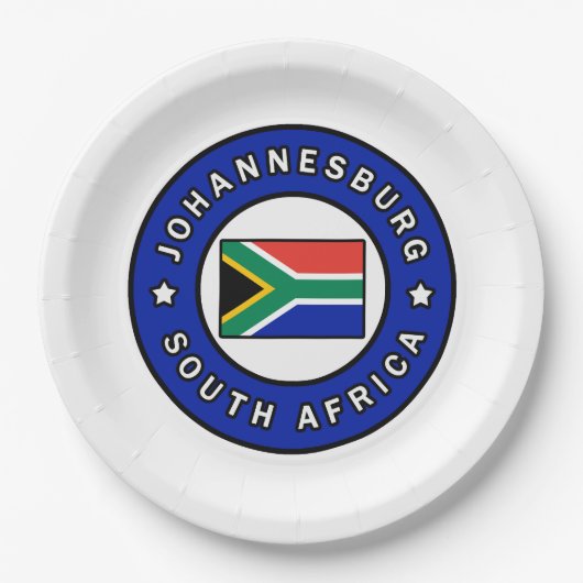 Johannesburg Südafrika Pappteller (Vorderseite)