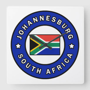 Johannesburg Südafrika Quadratische Wanduhr
