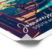 Johannesburg Südafrika Reiseanschauung Poster (Ecke)