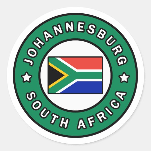 Johannesburg Südafrika Runder Aufkleber (Vorderseite)