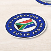 Johannesburg Südafrika Runder Pappuntersetzer (Angewinkelt)
