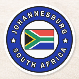 Johannesburg Südafrika Runder Pappuntersetzer