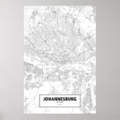 Johannesburg, Südafrika (schwarz auf weiß) Poster (Vorne)