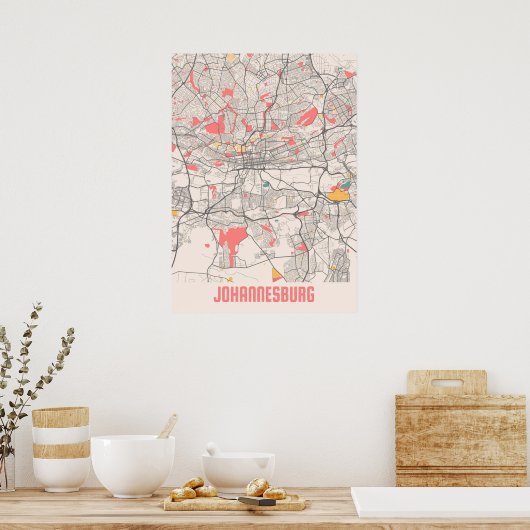 Johannesburg - Südafrika - Skihütte Poster (Küche)