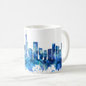 Johannesburg Südafrika Skyline Blue Kaffeetasse (VorderseiteRechts)