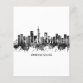 Johannesburg Südafrika Skyline BW Flyer (Hinten)
