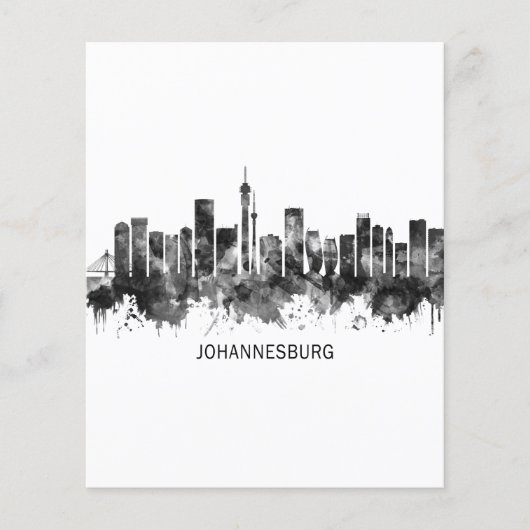 Johannesburg Südafrika Skyline BW Flyer (Vorne)