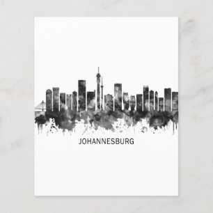 Johannesburg Südafrika Skyline BW Flyer