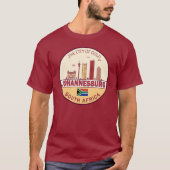 Johannesburg Südafrika Skyline Emblem T-Shirt (Vorderseite)