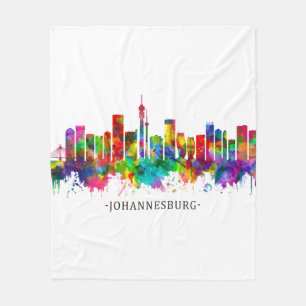 Johannesburg Südafrika Skyline Fleecedecke