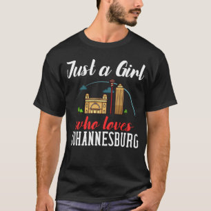 Johannesburg Südafrika Skyline Karte T-Shirt