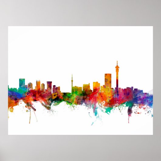 Johannesburg Südafrika Skyline Poster (Vorne)