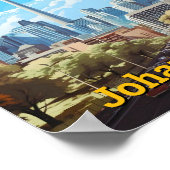 Johannesburg Südafrika Vintage Travel Poster (Ecke)