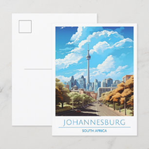 Johannesburg Südafrika Vintage Travel Postkarte