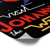 Johannesburg Vintage Travel Poster restauriert (Ecke)