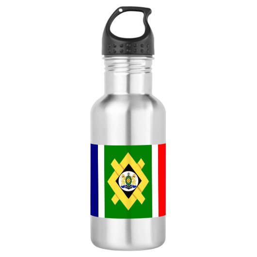 Johannesburger Flagge Edelstahlflasche (Vorderseite)