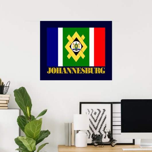 Johannesburger Flagge Poster (Heimbüro)