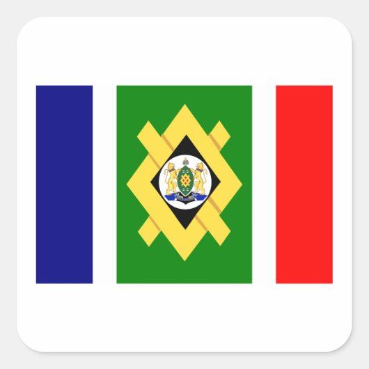 Johannesburger Flagge Quadratischer Aufkleber (Vorderseite)