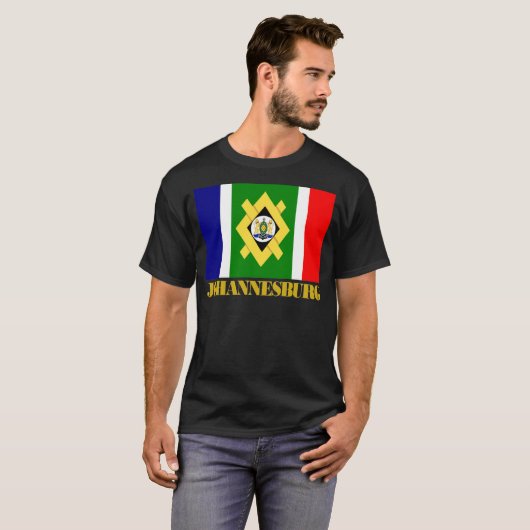 Johannesburger Flagge T-Shirt (Vorne ganz)