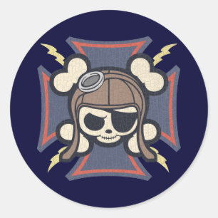 Johhny Maltese Runder Aufkleber