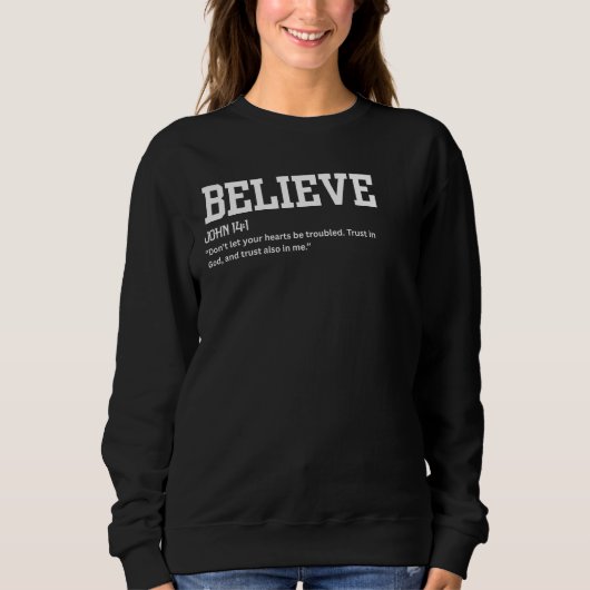 John14:1 Frauenpullover Sweatshirt (Vorderseite)