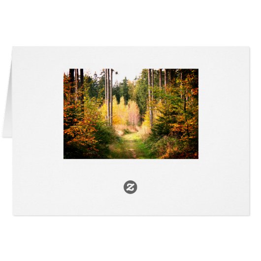 John 10 10 Bibel Verse, Fall Forest Path.Card (Rückseite Horizontal)