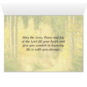 John 10 10 Bibel Verse, Fall Forest Path.Card (Innenansicht Horizontal (Unten))