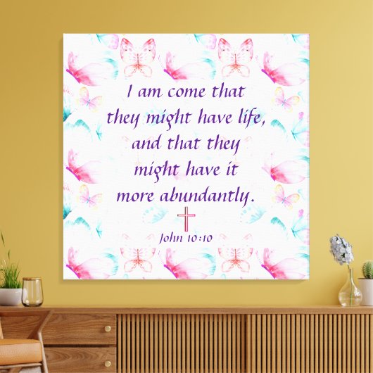 John 10:10 Canvas Print Leinwanddruck (Insitu (Wohnzimmer))