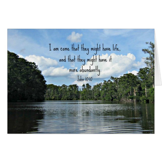 John 10:10 Ich bin gekommen, dass sie Leben haben  (Vorderseite (Horizontal))