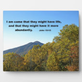 John 10:10 Ich bin gekommen, dass sie Leben haben  Fotoplatte (Vorderseite)