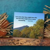 John 10:10 Ich bin gekommen, dass sie Leben haben  Fotoplatte (Seite)