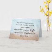 John 10:10 Ich bin gekommen, dass sie Leben haben  Karte (Gelbe Blume)