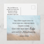 John 10:10 Ich bin gekommen, dass sie Leben haben  Postkarte (Vorne/Hinten)