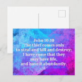 John 10:10 Ich bin gekommen, dass sie Leben haben  Postkarte (Vorne/Hinten)