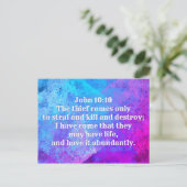 John 10:10 Ich bin gekommen, dass sie Leben haben  Postkarte (Stehend Vorderseite)