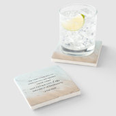 John 10:10 Ich bin gekommen, dass sie Leben haben  Steinuntersetzer (Seitenansicht)