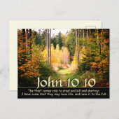John 10 10 Ich kam, dass du das Leben in vollem Um Postkarte (Vorne/Hinten)