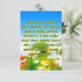 John 10:10 KJV Bible Scripture Pic Begrüßung Karte (Stehend Vorderseite)