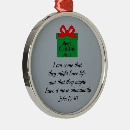 John 10:10 ornament aus metall (Rechts)