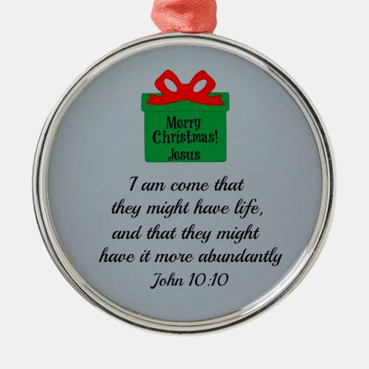 John 10:10 ornament aus metall (Vorne)