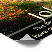 John 10:10 Schrift, Herbstwaldpfad. Poster (Ecke)