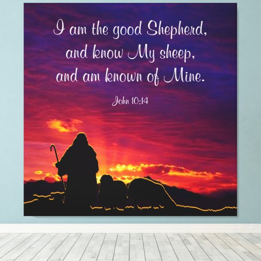 John 10:14 leinwanddruck (Insitu (Holzboden))
