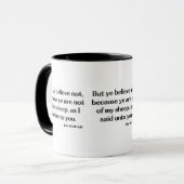 John 10:26 KJV Bible Scripture Zwei-Tone-Tasse Tasse (Vorderseite Links)
