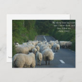 John 10:27 Christliche Postkarte (Vorne/Hinten)