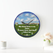 John 10:27 Mein Schaf Große Wanduhr (Zuhause)