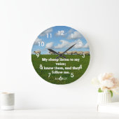 John 10:27 Mein Schaf Große Wanduhr (Zuhause)