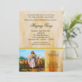 John 10:7-21 Ich bin der gute Hirte Einladung (Stehend Vorderseite)