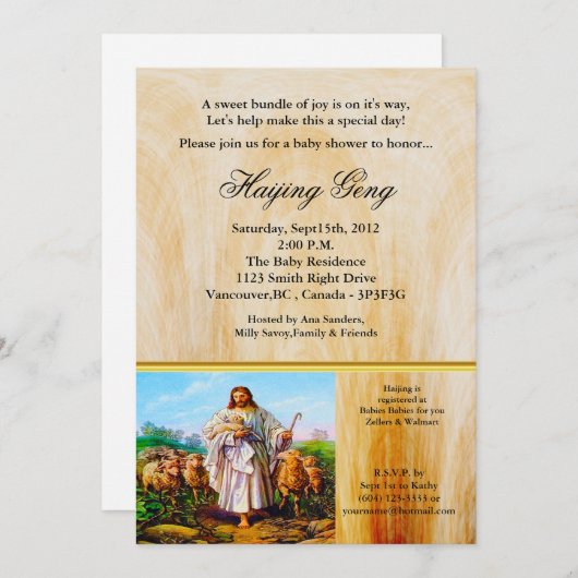 John 10:7-21 Ich bin der gute Hirte Einladung (Vorne/Hinten)