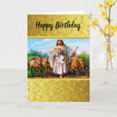 John 10:7-21 Ich bin der gute Hirte Karte (Gelbe Blume)